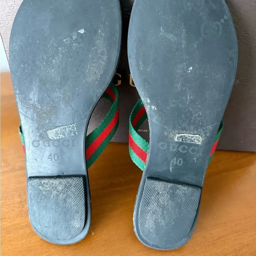 Gucci Double g leather sandals